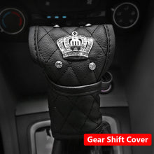 Load image into Gallery viewer, Car Styling Crystal Crown Car Seat Belt Cover Shoulder Pads Car Shifter Gear Knob Cover Hand Brake Covers Auto Interior Accessories
