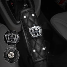 Load image into Gallery viewer, Car Styling Crystal Crown Car Seat Belt Cover Shoulder Pads Car Shifter Gear Knob Cover Hand Brake Covers Auto Interior Accessories
