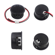 Load image into Gallery viewer, LED Digital Display Circular Two-wire Voltmeter DC Digital Voltmeter Head Display Reverse Connection Protection DC 4-100V
