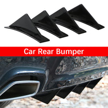 Load image into Gallery viewer, 4Pcs Universal Car Rear Bumper Lip Diffuser Fin Trim Gloss Black ABS Car Rear Bumper Shark Fin Spoiler Splitter Car-Styling
