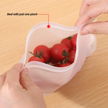 Load image into Gallery viewer, 1pc Reusable Silicone Food Storage Bag Zip Food Bag Leakproof Containers Fresh Bag Food Storage Bag Fresh Wrap Ziplock Bag
