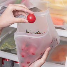 Load image into Gallery viewer, 1pc Reusable Silicone Food Storage Bag Zip Food Bag Leakproof Containers Fresh Bag Food Storage Bag Fresh Wrap Ziplock Bag
