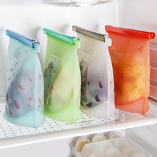 Load image into Gallery viewer, 1pc Reusable Silicone Sealing Food Storage Bag High Temperature Resistant Food Bag Refrigerator Stand up Fresh Bag Freezer Food Storage Bag
