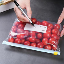 Load image into Gallery viewer, 10pcs Reusable Zip Lock Bag Food Fresh Keeping Microwaveable Storage Bag Zipper Sealing Container Travel Freezer Camping Kitchen Fresh Keeping Bags
