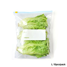 Load image into Gallery viewer, 10pcs Reusable Zip Lock Bag Food Fresh Keeping Microwaveable Storage Bag Zipper Sealing Container Travel Freezer Camping Kitchen Fresh Keeping Bags
