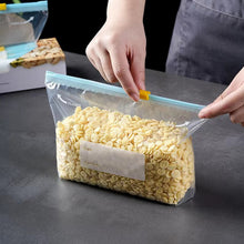 Load image into Gallery viewer, 10pcs Reusable Zip Lock Bag Food Fresh Keeping Microwaveable Storage Bag Zipper Sealing Container Travel Freezer Camping Kitchen Fresh Keeping Bags
