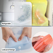 Load image into Gallery viewer, 1pc Reusable Silicone Sealing Food Storage Bag Leakproof Food Containers Refrigerator Stand up Fresh Bag Freezer Food Storage Bag
