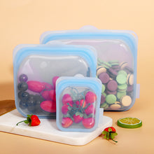Load image into Gallery viewer, 1pc Silicone Reusable Food Bag Freezer Food Container Heat Resistant Leakproof Fresh Keeping Bags Sub-packing Sealing Bags
