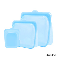 Load image into Gallery viewer, 1pc Silicone Reusable Food Bag Freezer Food Container Heat Resistant Leakproof Fresh Keeping Bags Sub-packing Sealing Bags
