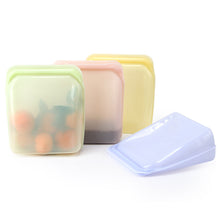 Load image into Gallery viewer, 1pc 1000ml Silicone Reusable Food Bag Freezer Food Container Heat Resistant Leakproof Fresh Keeping Bags Sub-packing Sealing Bags
