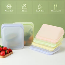 Load image into Gallery viewer, 1pc 1000ml Silicone Reusable Food Bag Freezer Food Container Heat Resistant Leakproof Fresh Keeping Bags Sub-packing Sealing Bags
