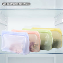 Load image into Gallery viewer, 1pc 1000ml Silicone Reusable Food Bag Freezer Food Container Heat Resistant Leakproof Fresh Keeping Bags Sub-packing Sealing Bags
