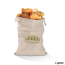 Load image into Gallery viewer, Reusable Linen Bread Bag Baguette Cotton Drawstring Storage Bag Loaf Homemade Bread Eco Friendly Fresh Keeping Bags
