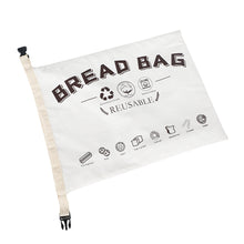 Load image into Gallery viewer, Reusable Cotton Bread Bag with TPU Lining Baguette Cotton Storage Bag Loaf Homemade Bread Eco Friendly Fresh Keeping Bags
