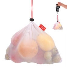 Load image into Gallery viewer, 3 Sizes Reusable Mesh Drawstring Bag Eco-Friendly Washable Bags Grocery Shopping Storage Fruit Vegetable Toys Sundries Bag
