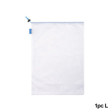 Load image into Gallery viewer, 3 Sizes Reusable Mesh Drawstring Bag Eco-Friendly Washable Bags Grocery Shopping Storage Fruit Vegetable Toys Sundries Bag
