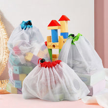 Load image into Gallery viewer, 3 Sizes Reusable Drawstring Mesh Bag Eco-Friendly Shopping Bags Toys Sundries Bag Grocery Storage Fruit Vegetable
