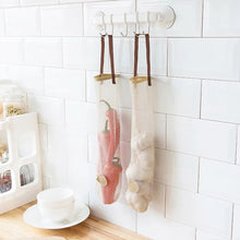 Load image into Gallery viewer, 1pc Reusable Kitchen Hanging Mesh Storage Bag Home Fruit Vegetable Net Bag Ginger Garlic Potatoes Onions Hollow Bag
