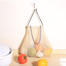 Load image into Gallery viewer, 1pc Reusable Kitchen Hanging Mesh Storage Bag Home Fruit Vegetable Net Bag Ginger Garlic Potatoes Onions Hollow Bag
