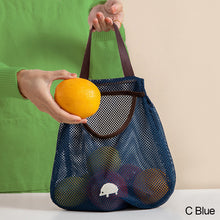 Load image into Gallery viewer, 1pc Reusable Kitchen Hanging Mesh Storage Bag Home Fruit Vegetable Net Bag Ginger Garlic Potatoes Onions Hollow Bag
