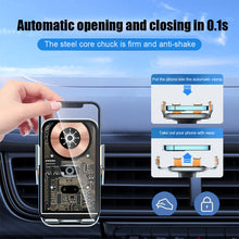 Load image into Gallery viewer, Car Creative Line Design Wireless Charging Mobile Phone Bracket Car Supplies Opening and Closing Navigation Support Frame
