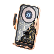Load image into Gallery viewer, Car Creative Line Design Wireless Charging Mobile Phone Bracket Car Supplies Opening and Closing Navigation Support Frame
