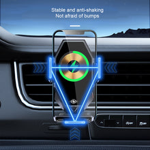 Load image into Gallery viewer, Car Supplies 15w Wireless Fast Charge Induction Navigation Bracket Car Air Vent Car Mobile Phone Holder T7
