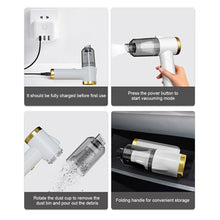 Load image into Gallery viewer, Home Mini Handheld Vacuum Cleaner Portable Vehicle Large Suction Wireless Folding Vacuum Cleaner Q8
