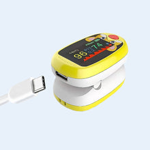 Load image into Gallery viewer, Cute Cartoon Children's Pulse Oximeter TFT Finger Clip Household Heart Rate Detection Pulse Oximeter Health Care
