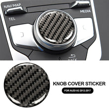 Load image into Gallery viewer, Carbon Fiber Car Control Knob Panel Decorative Covers Accessories Car Styling Trim Stickers Protector For Audi A3 2012-2017
