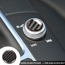 Load image into Gallery viewer, Carbon Fiber Car Control Knob Panel Decorative Covers Accessories Car Styling Trim Stickers Protector For Audi A3 2012-2017
