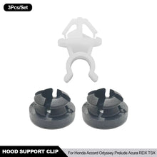 Load image into Gallery viewer, 3Pcs/Set Car Hood Support Prop Rod Holder Clips Accessories Fit for Honda Accord Odyssey Prelude Acura RDX TSX
