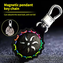Load image into Gallery viewer, Sunflower Strong Magnetic Pendant Random Color Round Slingshot Flat Rubber Band Marble Accessories Large Suction Key Chain
