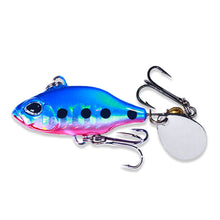 Load image into Gallery viewer, 5.2CM 8.5G Whirlpool VIB One-Piece Spinning Glitter Hard Bait Micro Object Majou Lure Bait Withtriple Hook For Long Cast Warping Mouth Bass Sea Fishing

