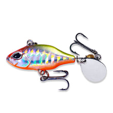 Load image into Gallery viewer, 5.2CM 8.5G Whirlpool VIB One-Piece Spinning Glitter Hard Bait Micro Object Majou Lure Bait Withtriple Hook For Long Cast Warping Mouth Bass Sea Fishing
