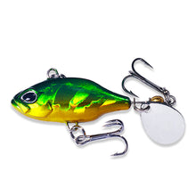 Load image into Gallery viewer, 5.2CM 8.5G Whirlpool VIB One-Piece Spinning Glitter Hard Bait Micro Object Majou Lure Bait Withtriple Hook For Long Cast Warping Mouth Bass Sea Fishing
