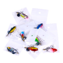 Load image into Gallery viewer, 5.2CM 8.5G Whirlpool VIB One-Piece Spinning Glitter Hard Bait Micro Object Majou Lure Bait Withtriple Hook For Long Cast Warping Mouth Bass Sea Fishing
