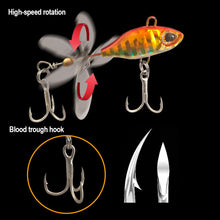 Load image into Gallery viewer, 5.2CM 8.5G Whirlpool VIB One-Piece Spinning Glitter Hard Bait Micro Object Majou Lure Bait Withtriple Hook For Long Cast Warping Mouth Bass Sea Fishing
