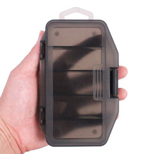 Load image into Gallery viewer, Gray Transparent Plastic Single Layer Lure Box Large/Medium/Small Size Fishing Accessories Case 5 Grids Soft Bait Hard Bait Storage Box
