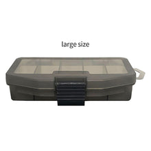 Load image into Gallery viewer, Gray Transparent Plastic Single Layer Lure Box Large/Medium/Small Size Fishing Accessories Case 5 Grids Soft Bait Hard Bait Storage Box
