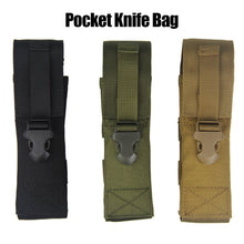 Load image into Gallery viewer, Outdoor Tactical Molle Waist Hanging Flashlight Holster Multifunctional Military Fan Attachment Knife Bag Swinging Stick Package Field Portable Tool Backpack
