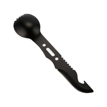 Load image into Gallery viewer, 7 In 1 Multifunctional Survival Whistling Knife Camping Picnic Stainless Steel Portable Spork Cutlery Outdoor Survival Tool
