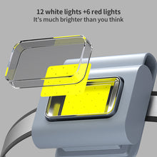 Load image into Gallery viewer, LED Silicone Clothespin Running Light Multi-Purpose Camping Night Riding Fishing Walking Dog Waterproof Safety Warning Light Portable With Magnetic Suction Usb Rechargeable Head Wearing Burner
