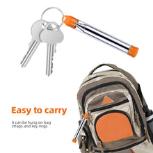 Load image into Gallery viewer, Stainless Steel Fire Blowing Tube 8 Sections Retractable Collapsible Mouth Blowpipe Efficient Small Portable Outdoor Camping Fire Tool Picnic Equipment
