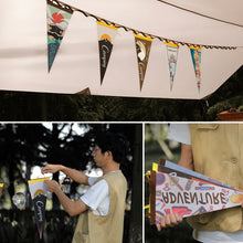 Load image into Gallery viewer, Outdoor Camping Tent Pennant Picnic Canopy Atmosphere Decorations Camp Hanging Flags Holiday Scene Felt Bunting
