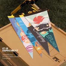 Load image into Gallery viewer, Outdoor Camping Tent Pennant Picnic Canopy Atmosphere Decorations Camp Hanging Flags Holiday Scene Felt Bunting
