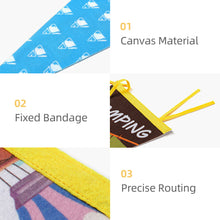 Load image into Gallery viewer, Outdoor Camping Tent Pennant Picnic Canopy Atmosphere Decorations Camp Hanging Flags Holiday Scene Felt Bunting
