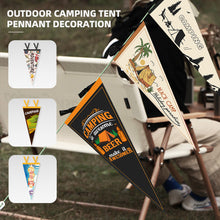 Load image into Gallery viewer, Outdoor Camping Tent Pennant Picnic Canopy Atmosphere Decorations Camp Hanging Flags Holiday Scene Felt Bunting
