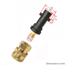 Load image into Gallery viewer, 1/4" Quick Pressure Washer Quick Connector 1/4" to Spray Gun Wand Lance Bayonet Adapter Disconnect Release Fitting for Karcher

