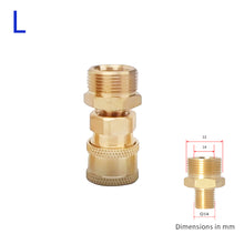 Load image into Gallery viewer, 1/4" Quick Pressure Washer Quick Connector 1/4" to Spray Gun Wand Lance Bayonet Adapter Disconnect Release Fitting for Karcher
